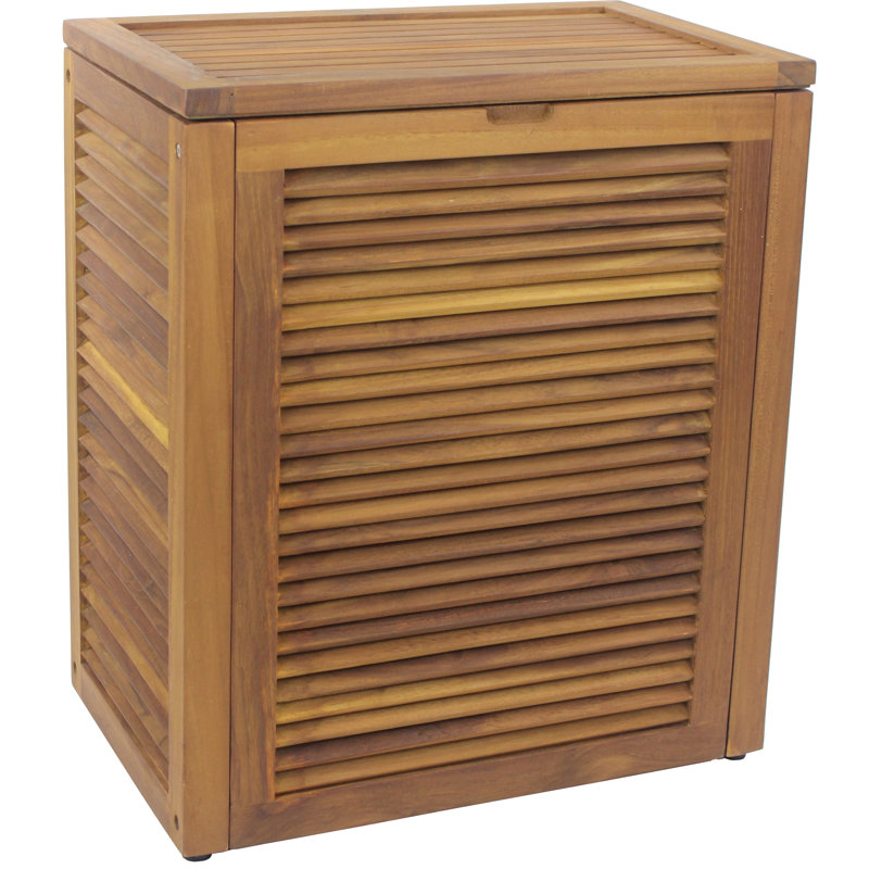 Aqua Teak Contemporary Laundry Hamper & Reviews Wayfair